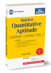 Quantitative Aptitude (Quicker) Book for CA Foundation by Kailash Thakur